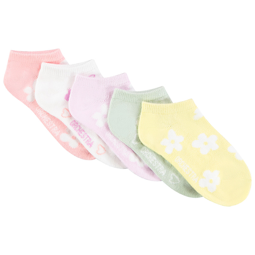 Lot de 5 paires de chaussettes courtes fantaisie pour fille 