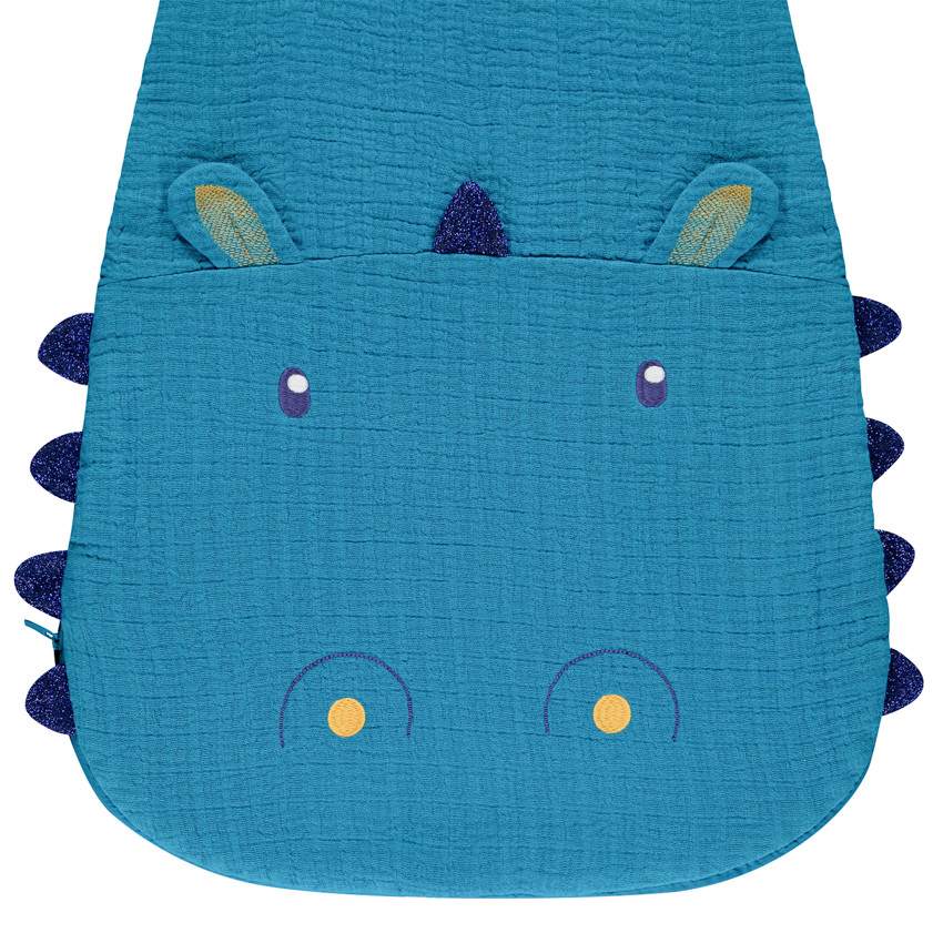 Gigoteuse sans manches en gaze de coton TOG 3.5 - Rhinocéros 