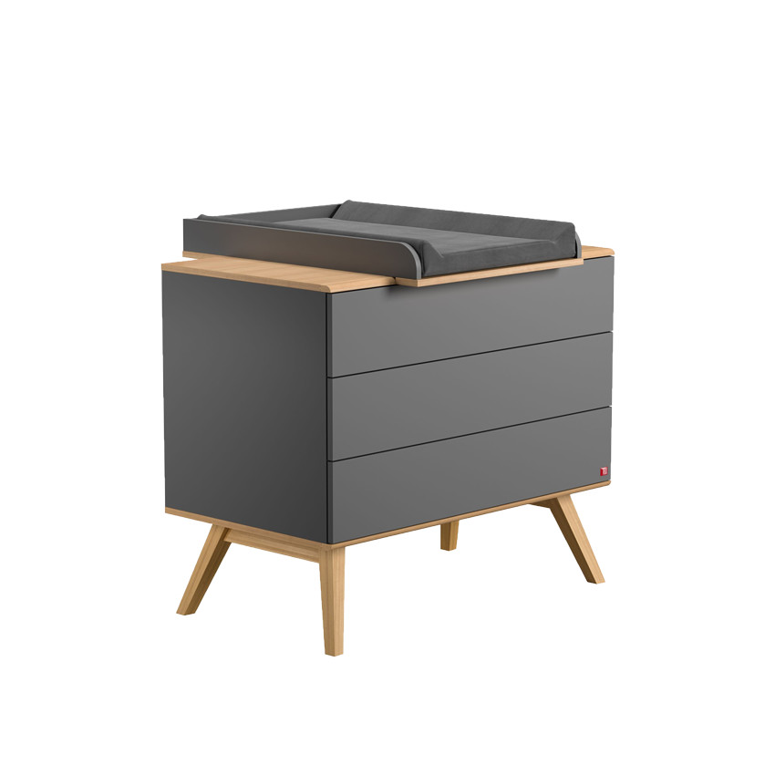 Plan à langer Nature Baby - Graphite/Bois 