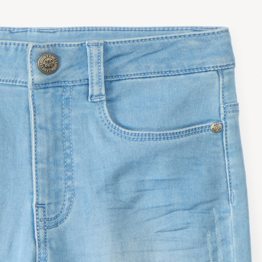Jeans bermuda met omslag voor jongens 