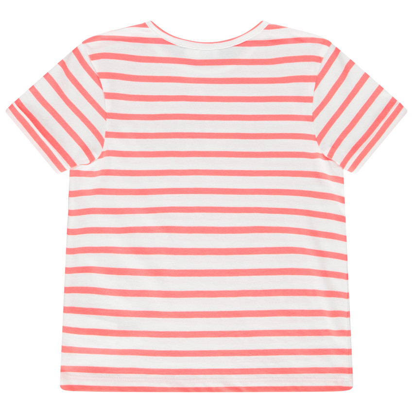 T-shirt mixte enfant manches courtes style marinière 