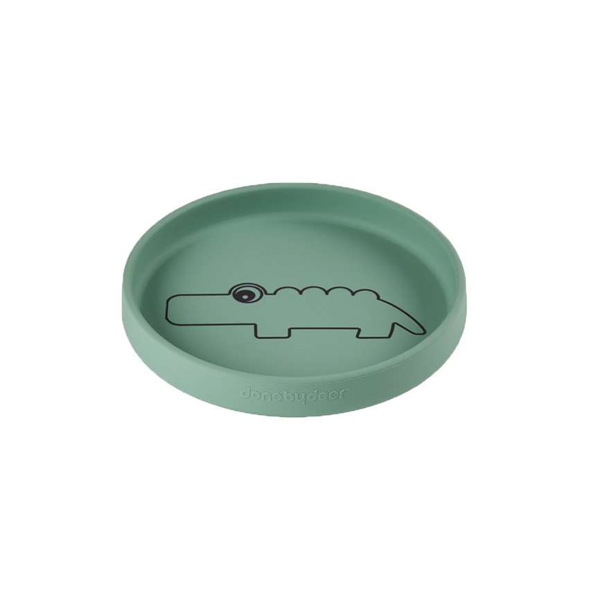 Assiette en silicone Croco - Vert 