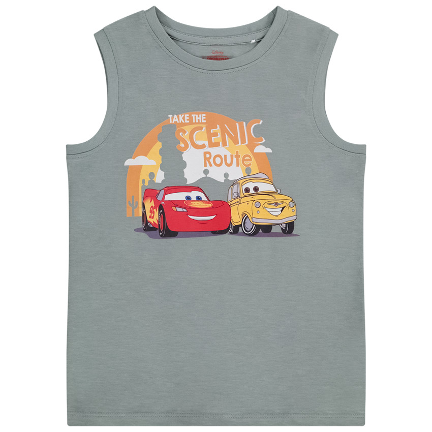Jersey tanktop met Cars Disney print voor jongens 