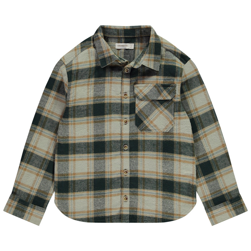 Chemise manches longues à carreaux pour garçon  