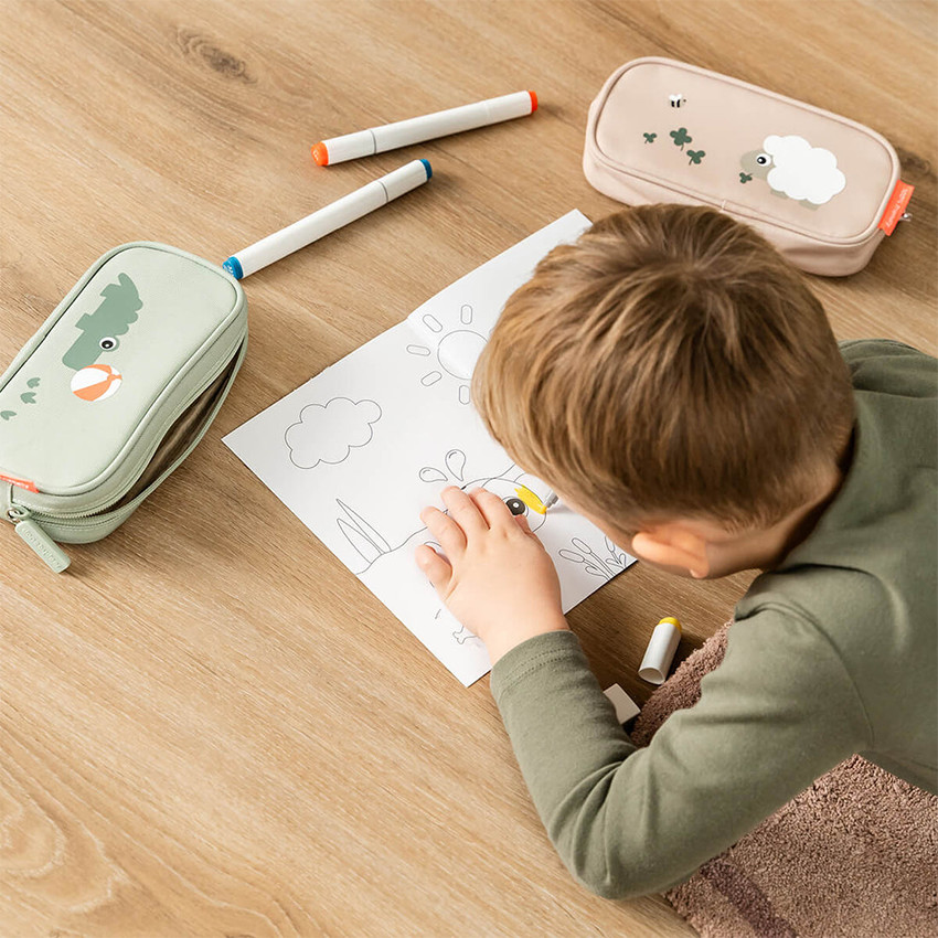 Trousse scolaire Tiny Farme Rose 
