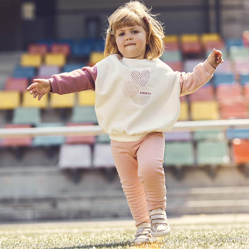 Ensemble jogging effet colorblock pour bébé fille