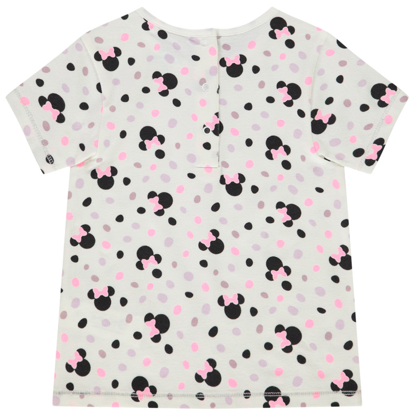 Korte mouwen T-shirt Minnie Disney voor baby meisje 