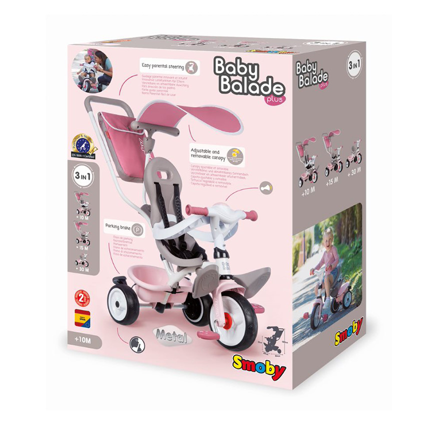 Tricycle Baby Balade Plus - Rose  