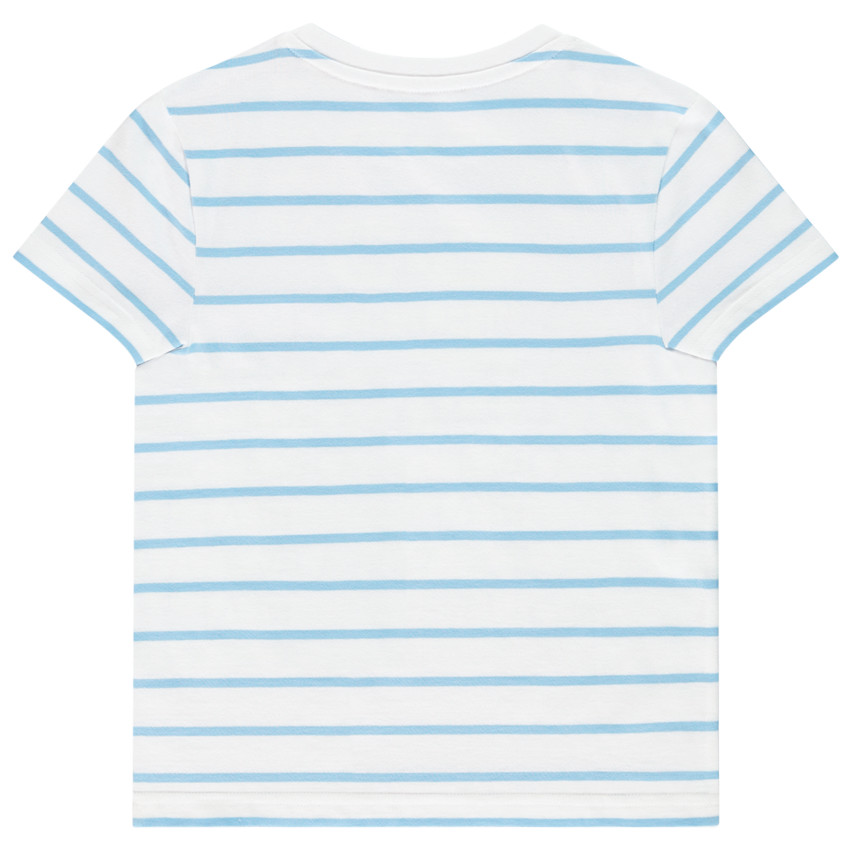 T-shirt manches courtes rayé print fluo pour garçon 