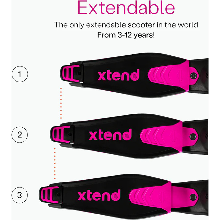 Trottinette Scooter Xtend pliable Pink 3-12ans 