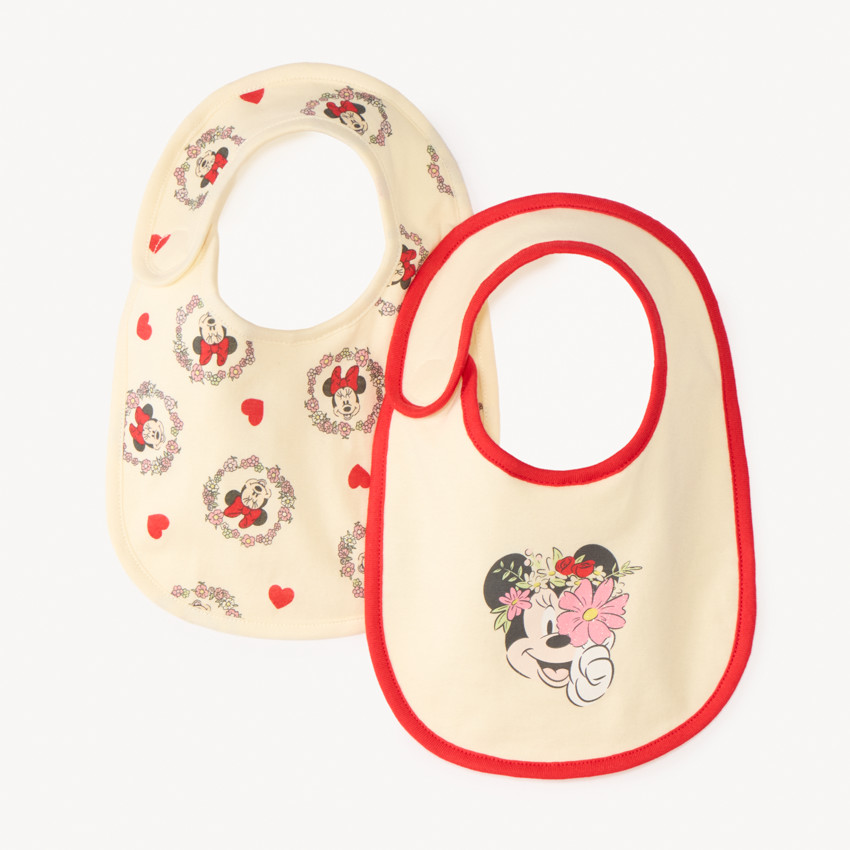 Set van 2 Disney Minnie slabbetjes voor meisjes. 