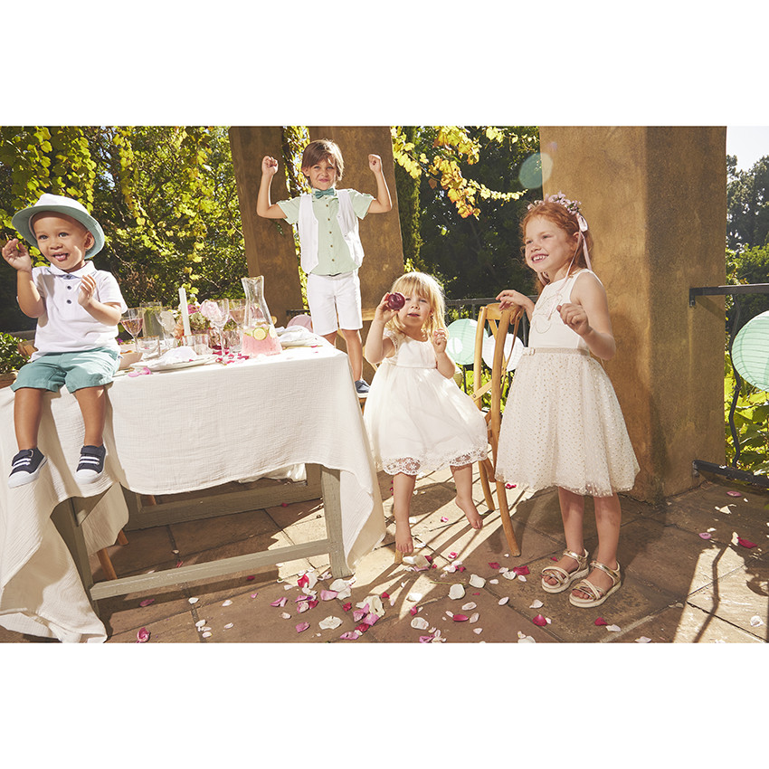 Poloshirt met korte mouwen en fantasieprint voor babyjongen 