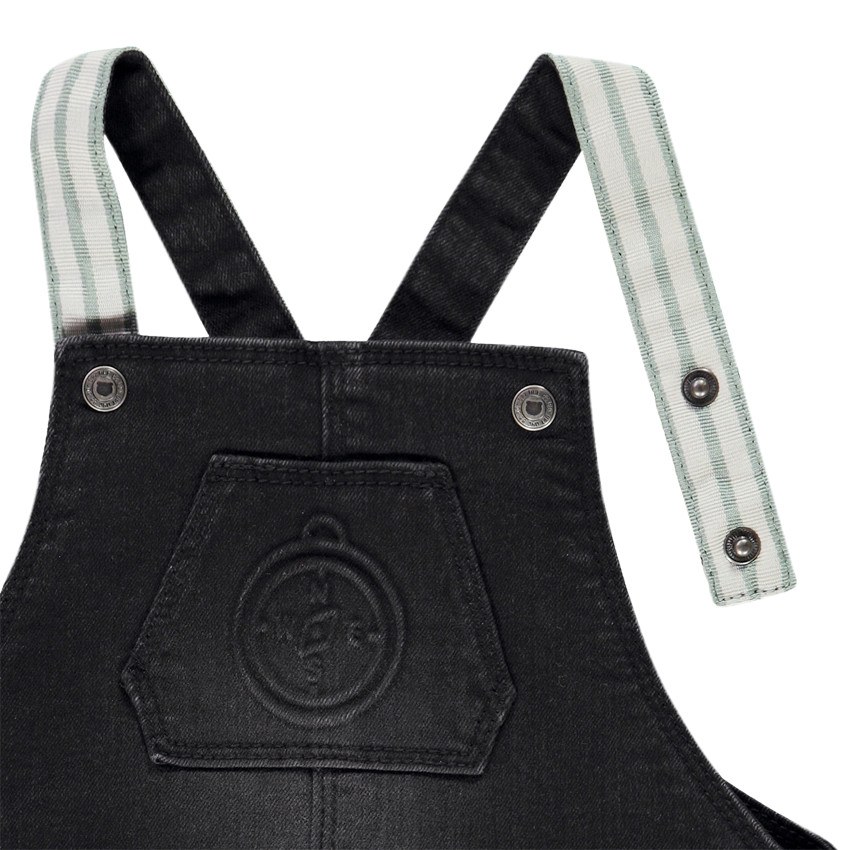 Salopette longue en jean print fantaisie pour garçon  