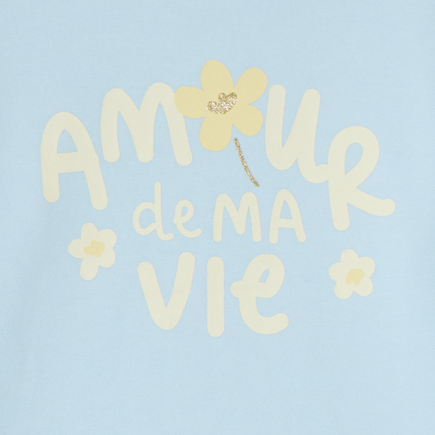 Sweat molleton printé à paillettes pour fille 