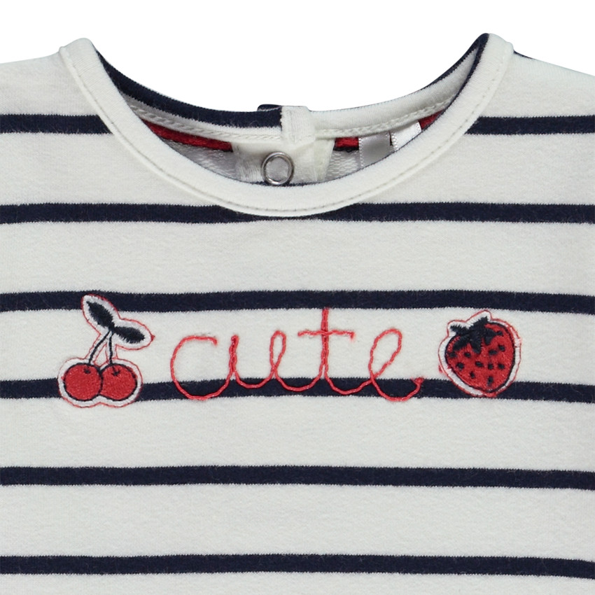 Jurk met lange mouwen 2 in 1 met strepen voor meisjes 