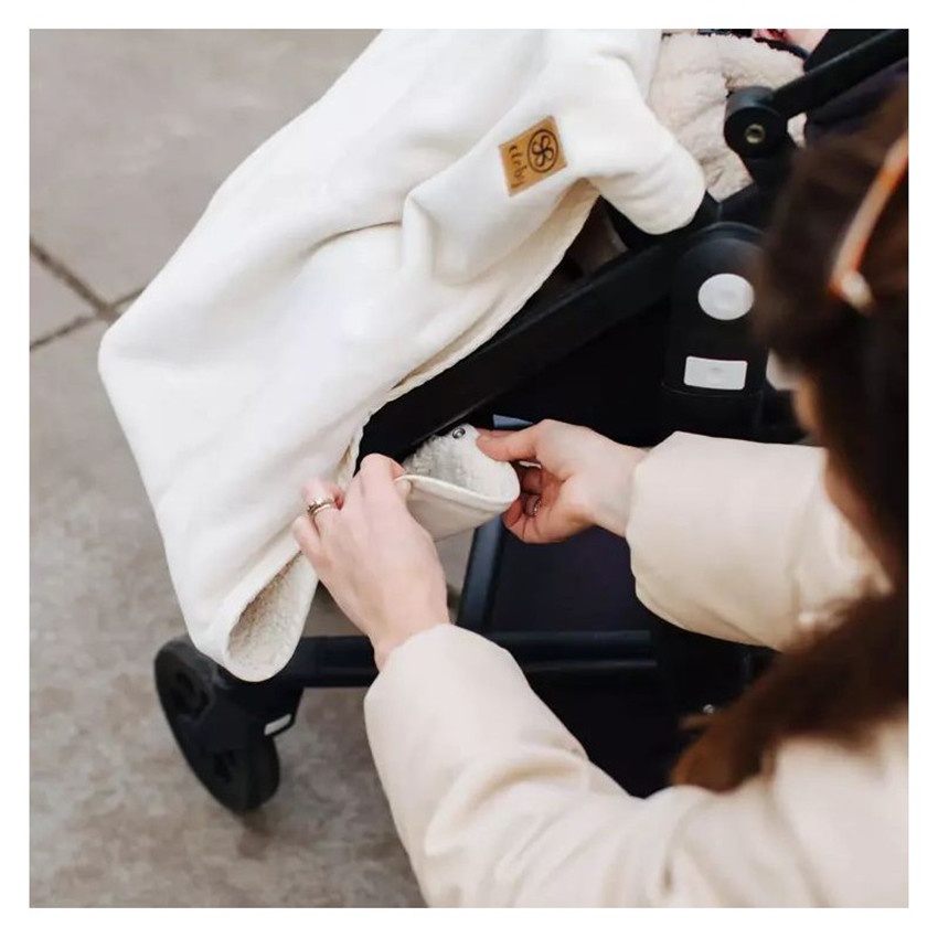 Couverture Teddy multifonctionnelle 95x75cm Off White  