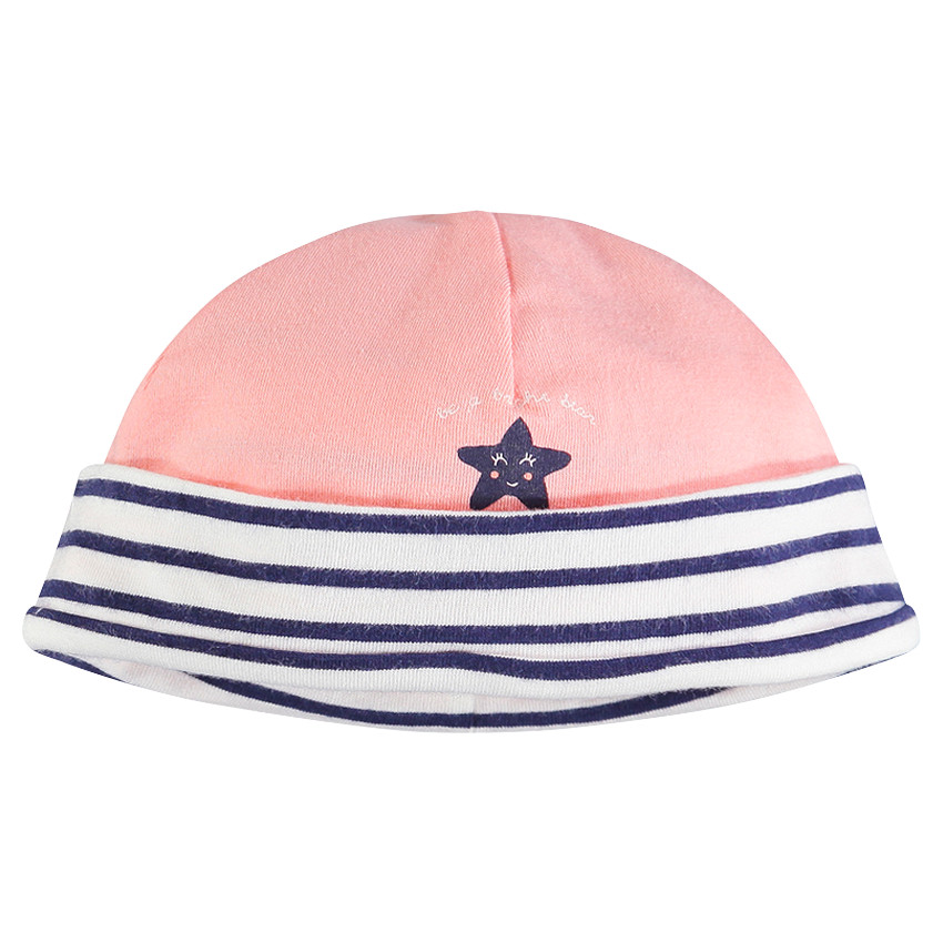 Bonnet naissance réversible esprit marin 