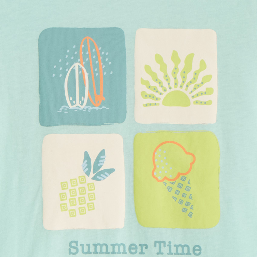 T-shirt manches courtes uni print fantaisie pour bébé garçon 