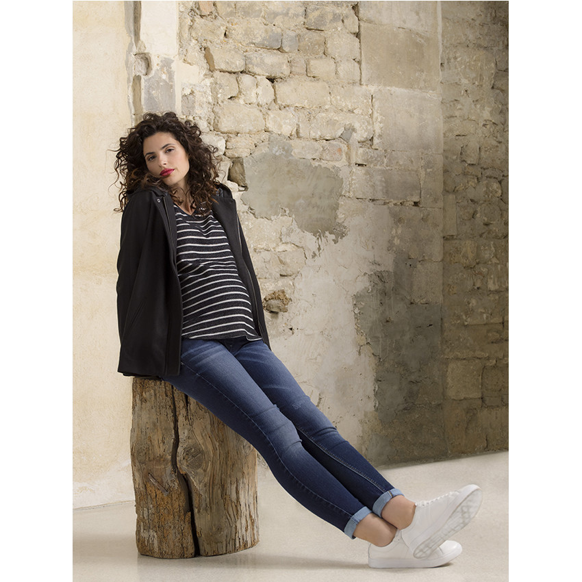 Cape de grossesse à capuche en drap de laine 