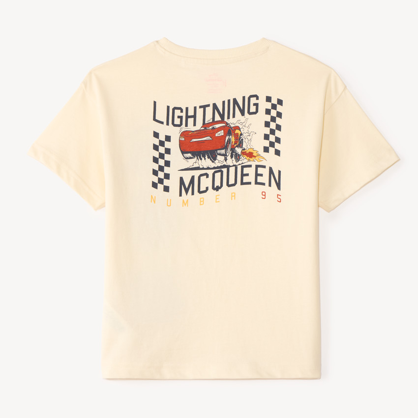 T-shirt garçon manches courtes print Flash McQueen et Martin Disney Pixar 