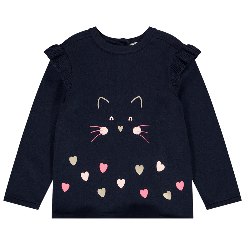 Trui van katoen met fantasieprint voor baby meisjes 