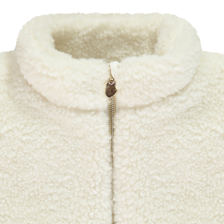 Doudoune sans manches bi-matière sherpa/padding pour fille 