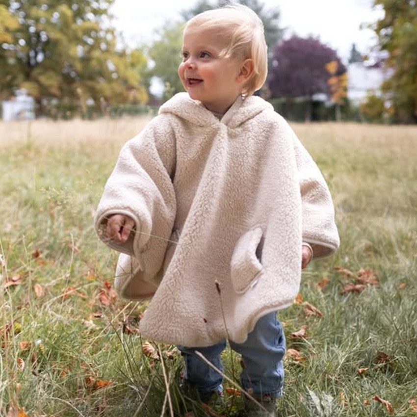 Poncho de voyage - Teddy+Pady jersey - Ficelle - 9/36 m 