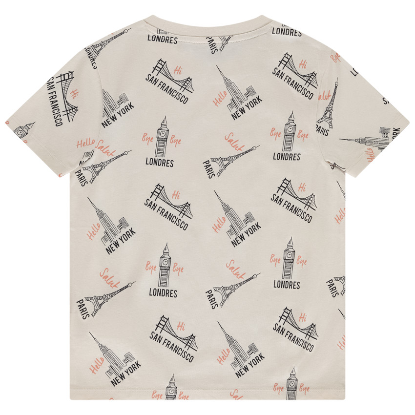 T-shirt manches courtes imprimé capitales pour garçon 