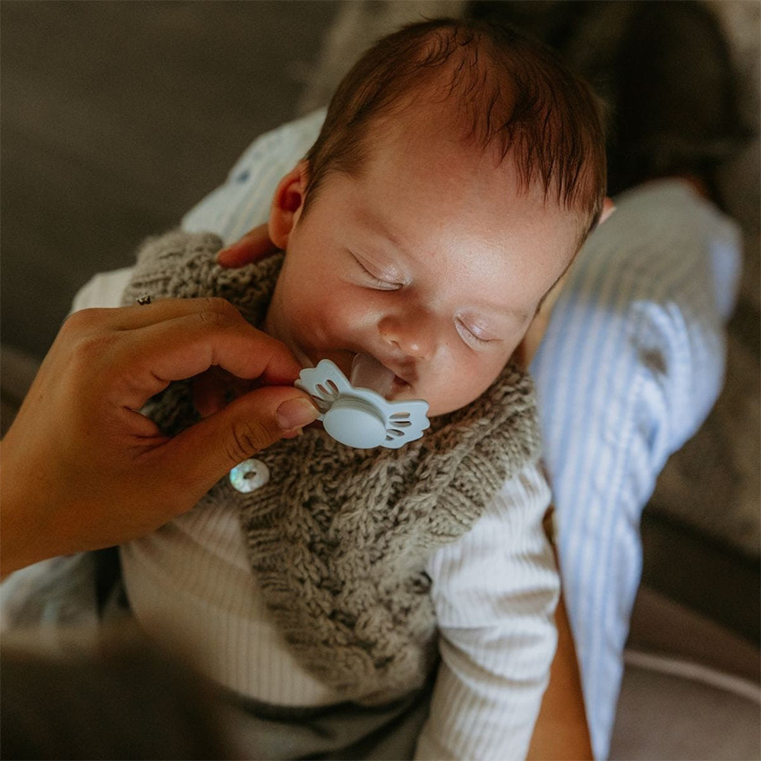 Pack de 4 Sucettes "Première sucette de bébé" Powder Blue  