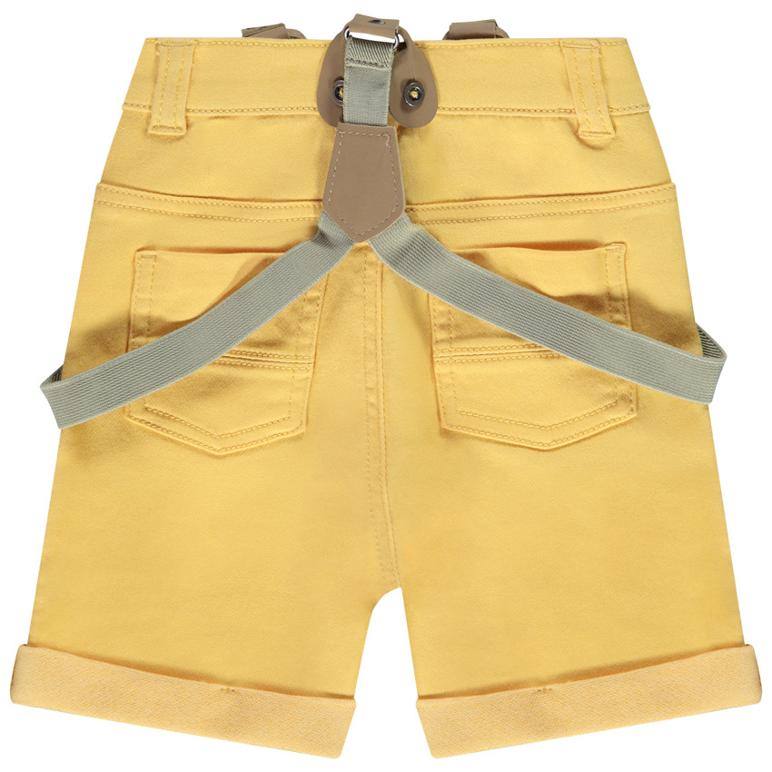 Bermuda en denim avec bretelles amovibles pour bébé garçon 