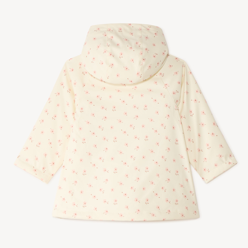 Gewatteerde parka met capuchon en bloemenprint voor babymeisjes 