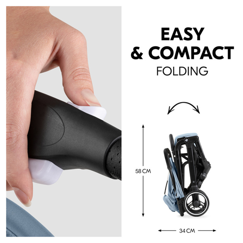 Wandelwagen Buggy 1 positie & licht Travel N Care Plus Dusty Blue 