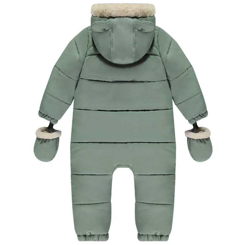 Combi-pilote imperméable ourson pour bébé avec finitions différentes selon l'âge 