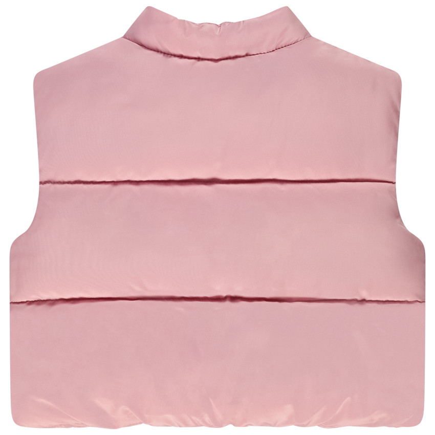 Doudoune sans manches effet satiné pour fille 