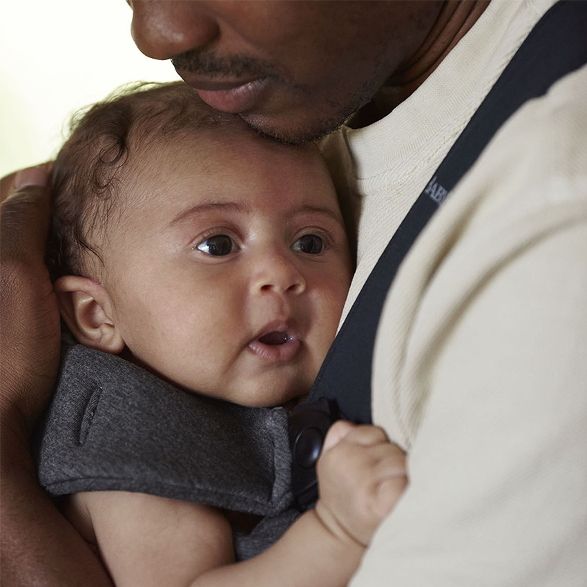 Porte Bébé Mini Jersey 3D - Gris Charbon  