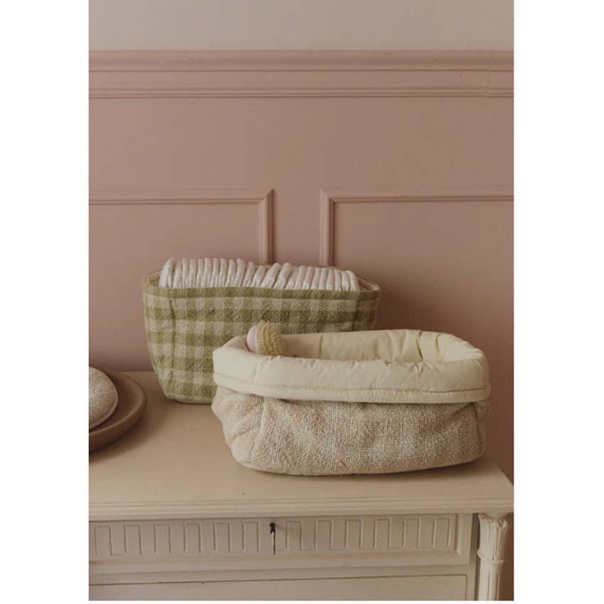 Panier matelassé 30x20x20cm Rose 