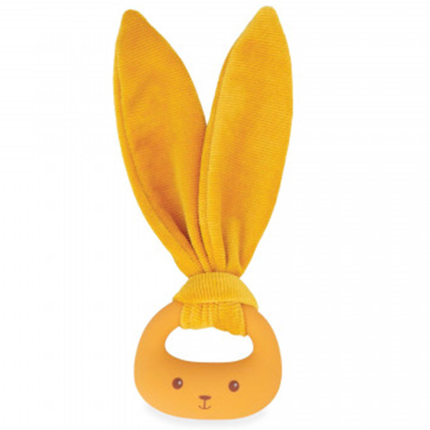 Anneau de dentition en silicone Lapin Ocre 