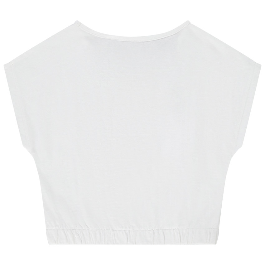 T-shirt manches courtes oversize forme boîte pour fille 