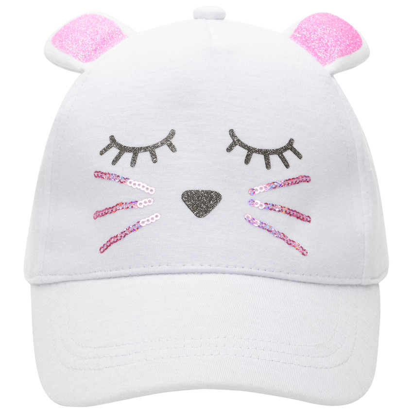 Speelse muizencap van stof met pailletten 