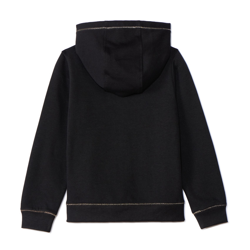 Vest met kap van fleece met hartborduursel meisjes 