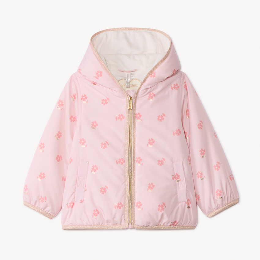 Coupe-vent imperméable imprimé fleurs pour bébé fille 