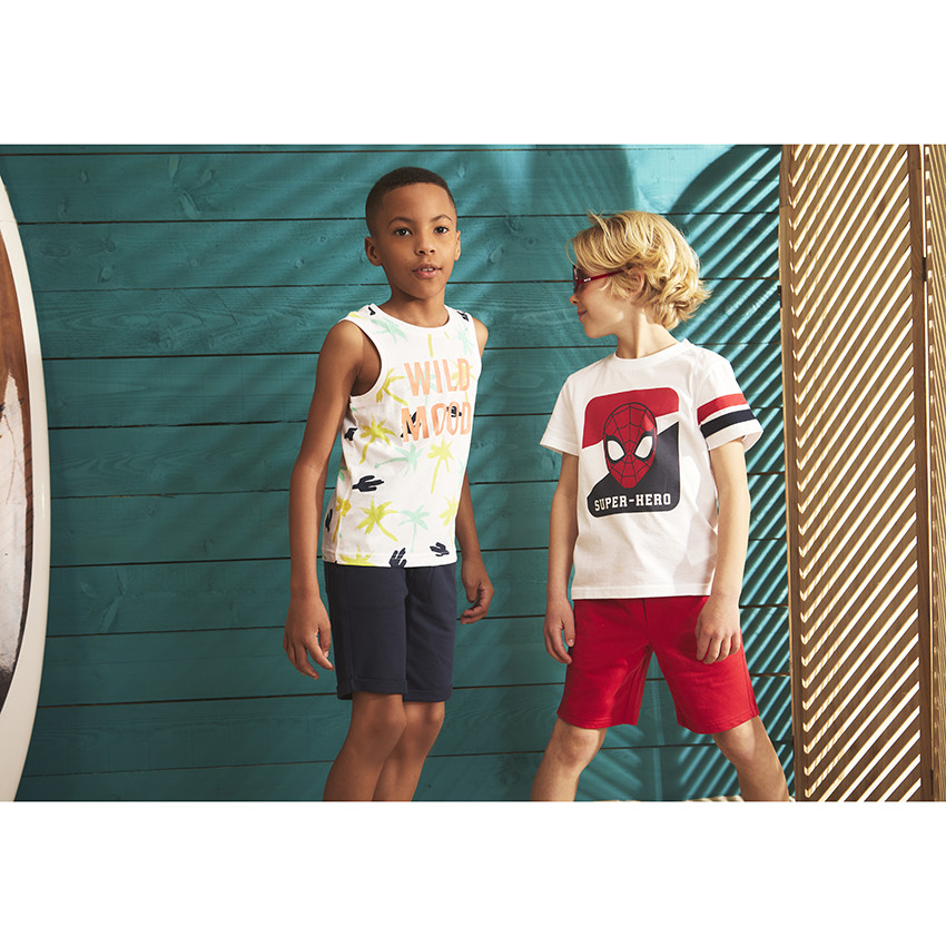 Ensemble 2 pièces en jersey imprimé palmiers/cactus pour garçon 