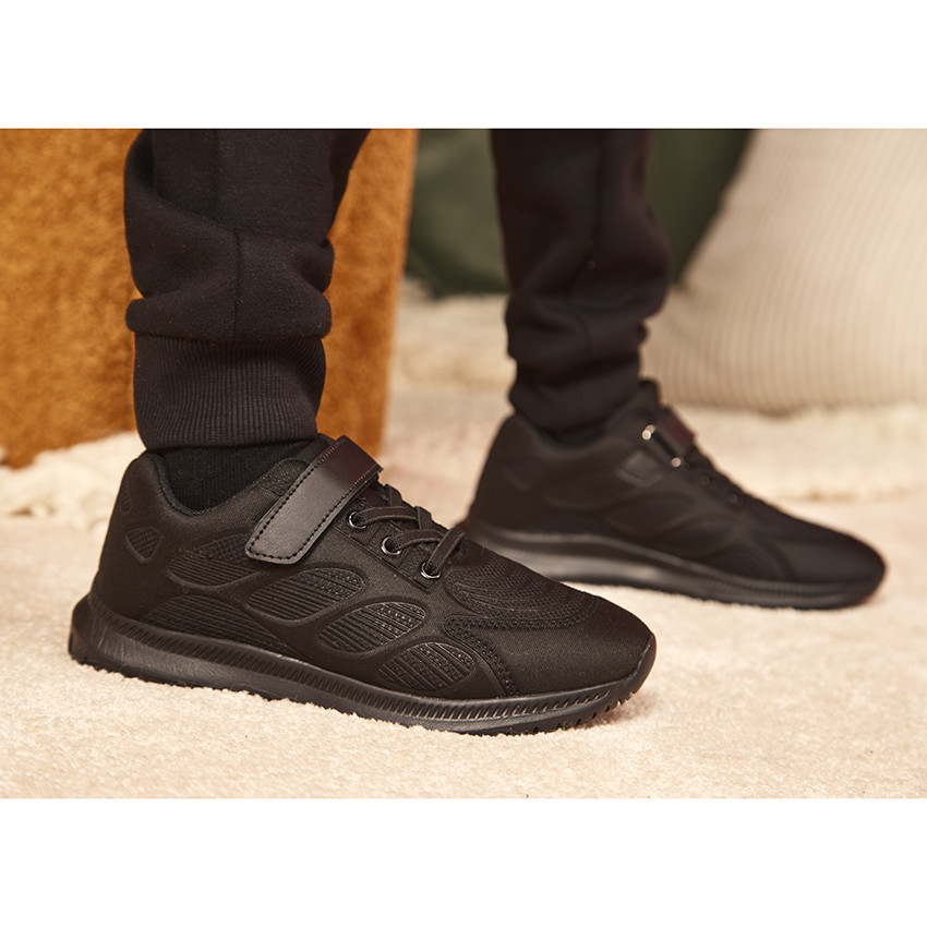 Baskets de sport avec lacets et scratch pour garçon 