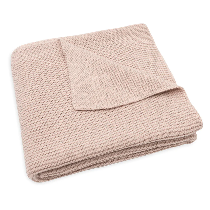 Deken wieg Basic Knit 75x100 cm - Wild Rose 