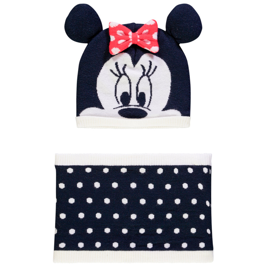 Ensemble bonnet et snood Minnie Disney pour enfant fille 