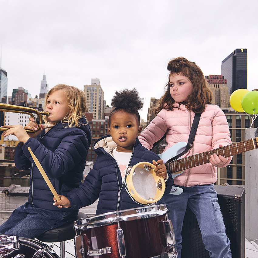 Donsjas met capuchon voor jongen 