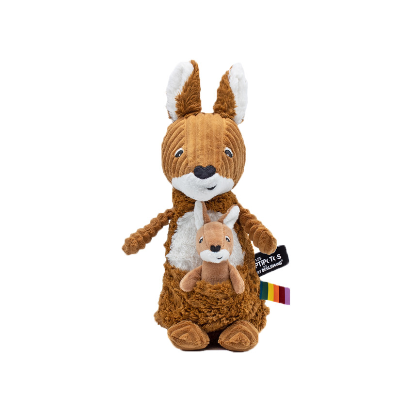 Peluche Ptipotos - Kangourou maman/bébé 