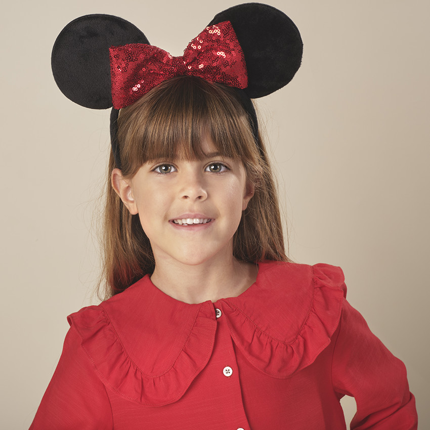 Serre-tête Minnie Disney avec noeud en sequins 