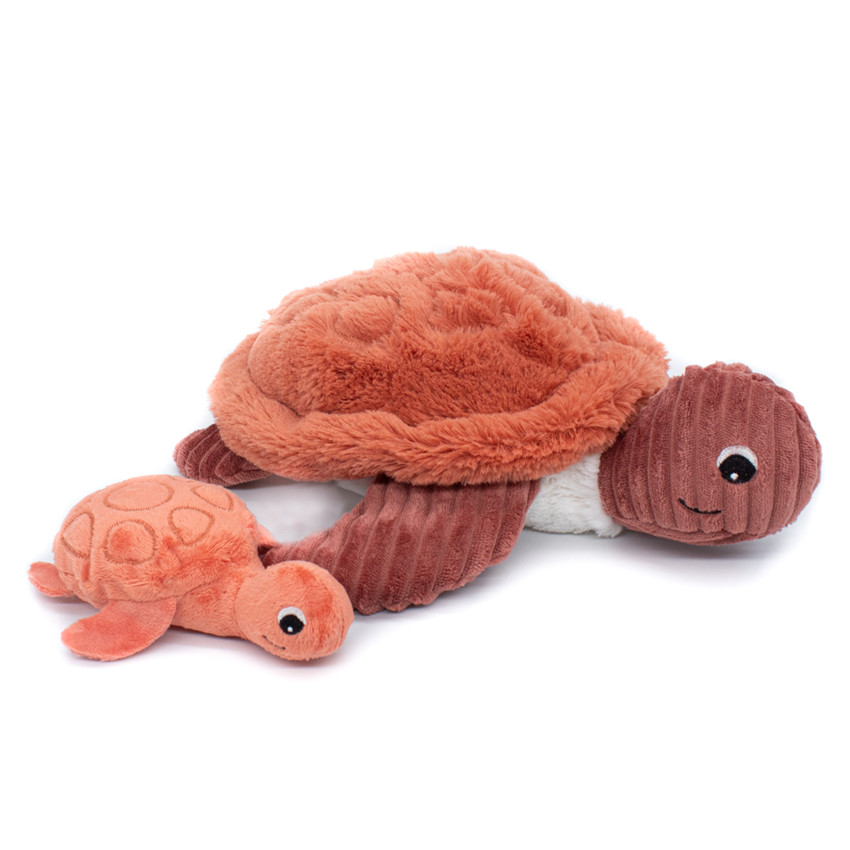 Peluche Ptipotos Tortue maman/bébé - Terracotta 