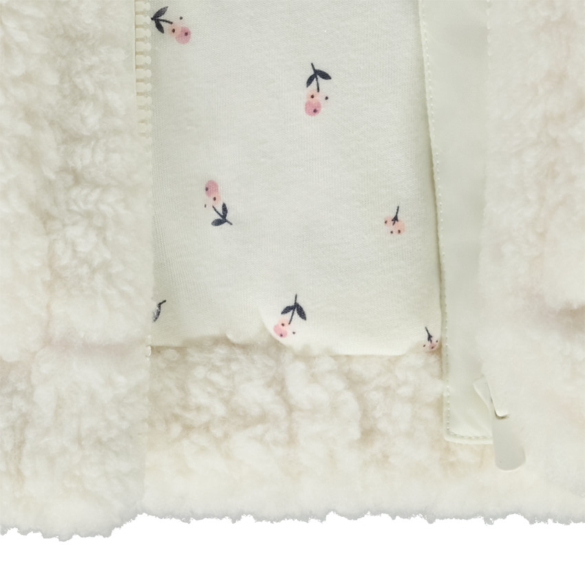 Gilet sans manches en sherpa moutonné pour fille 